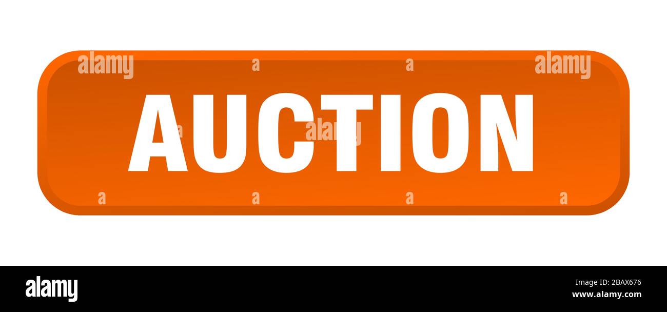 auction button. auction square 3d push button Stock Vector Image & Art ...