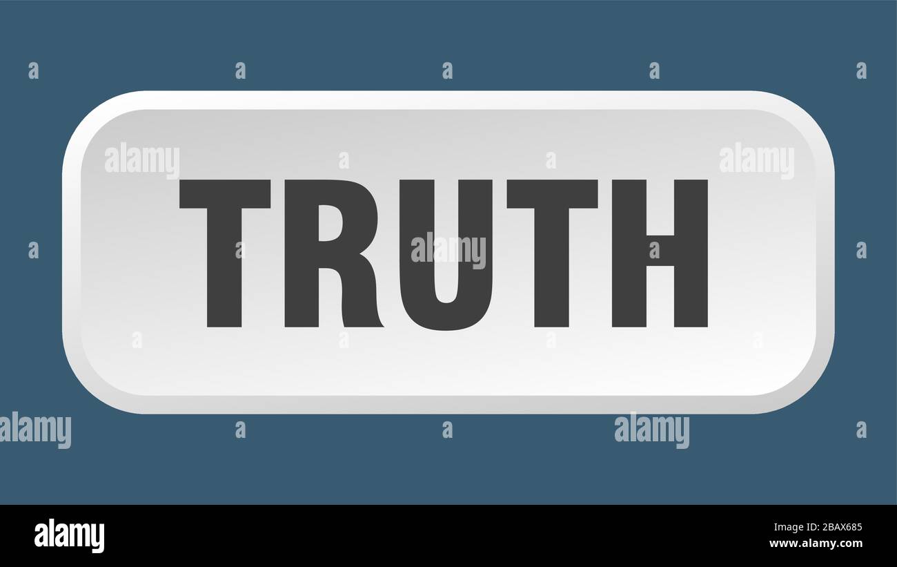 truth button. truth square 3d push button Stock Vector Image & Art - Alamy