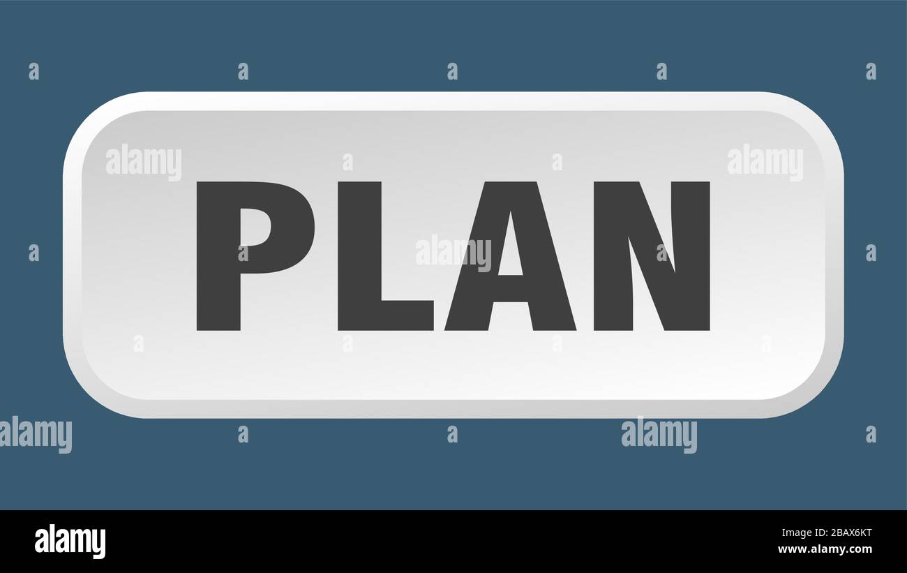 plan button. plan square 3d push button Stock Vector Image & Art - Alamy
