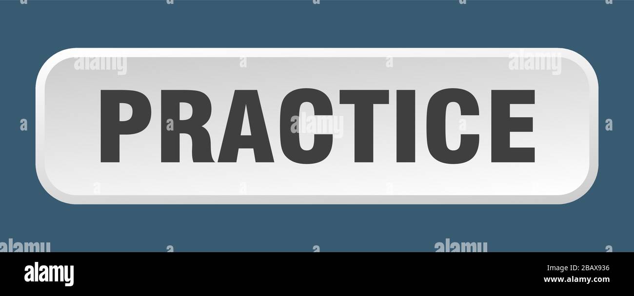 practice button. practice square 3d push button Stock Vector Image ...