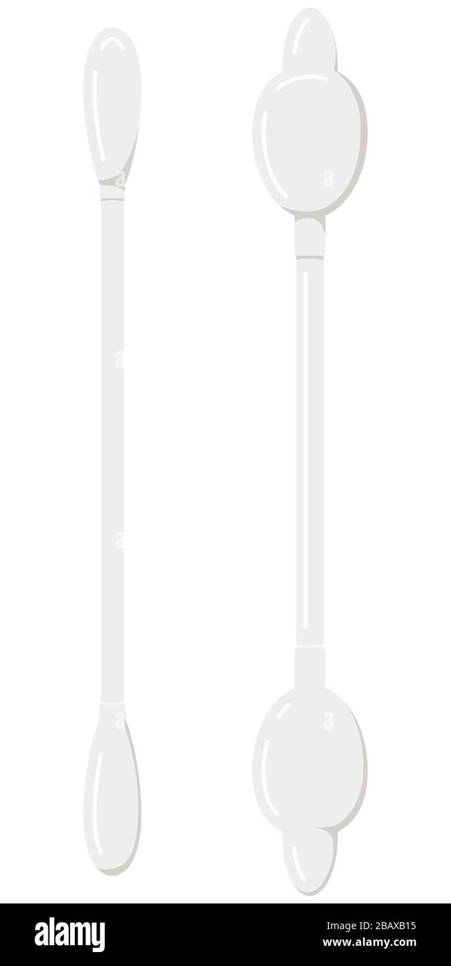 Cotton buds icon set isolated on white background. Stock Vector