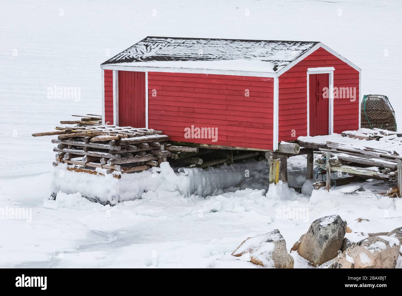Stage on the waterfront of the village of Joe Batt's Arm, on Fogo