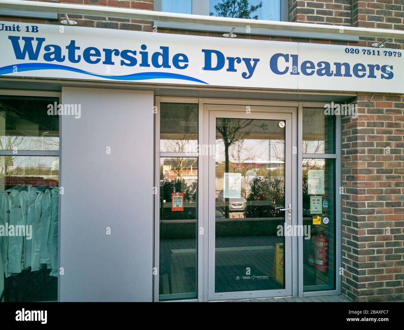 Local dry cleaners small business store closed due to national