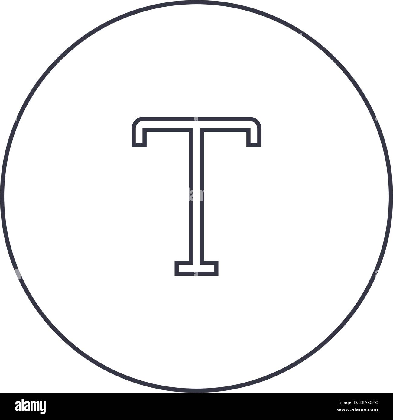 Add font or text icon in the circle. Text sign for mobile concept and ...
