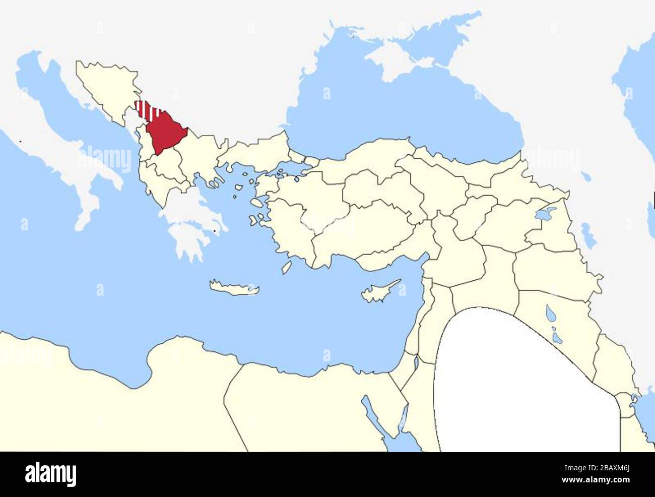 ottoman empire map 1900