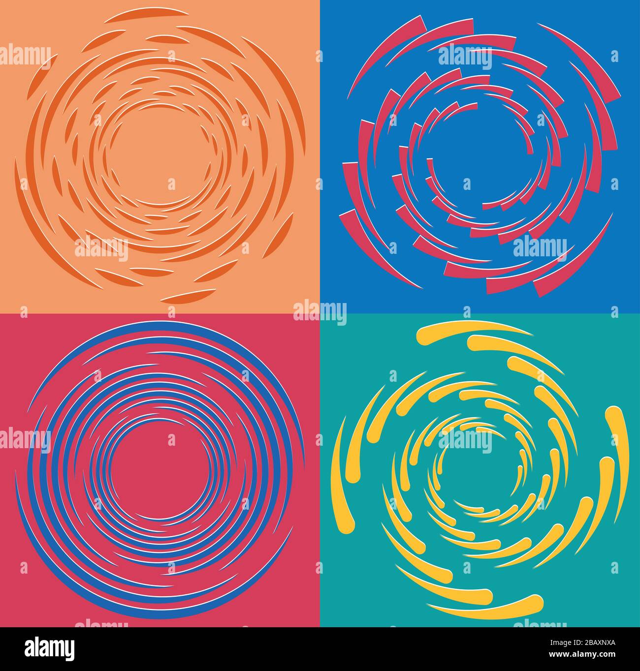 duotone curly, coil, gyration volute shape. twine vortex rotating in ...