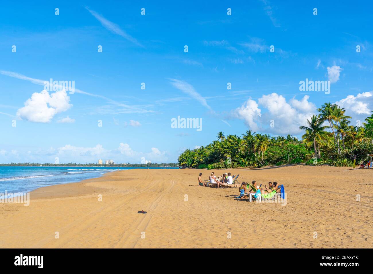 Rio Grande, Puerto Rico - March 28, 2019: Beach in Rio Grande, Puerto Rico. Stock Photo