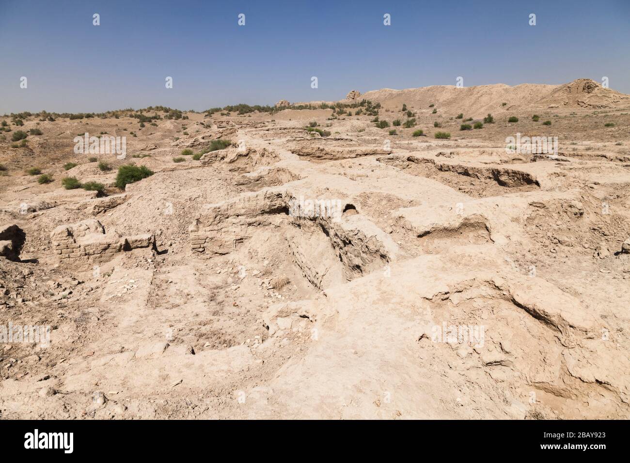 Paykent Archaeological site, also Poykent, Paikend, Paykend, is ancient settlement, suburb of Bukhara, or Buchara, Uzbekistan, Central Asia, Asia Stock Photo