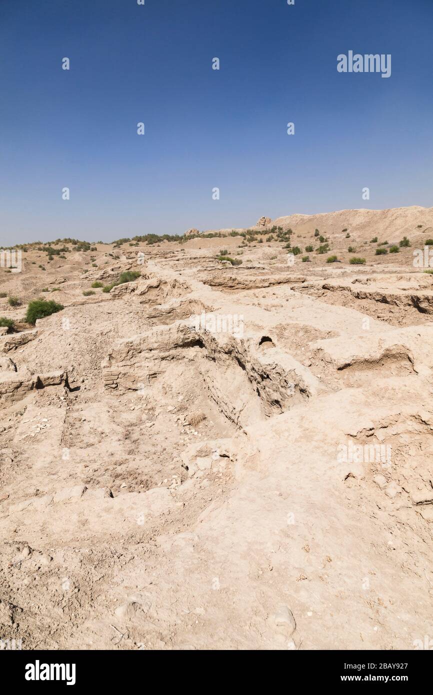 Paykent Archaeological site, also Poykent, Paikend, Paykend, is ancient settlement, suburb of Bukhara, or Buchara, Uzbekistan, Central Asia, Asia Stock Photo