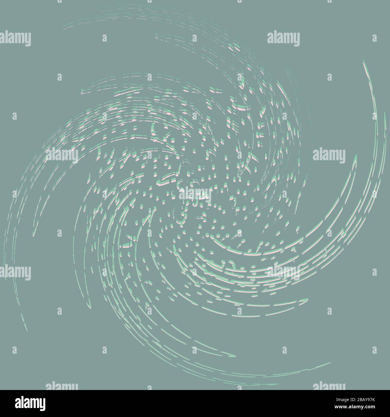 tricolor curly, coil, gyration volute shape. twine vortex rotating in ...