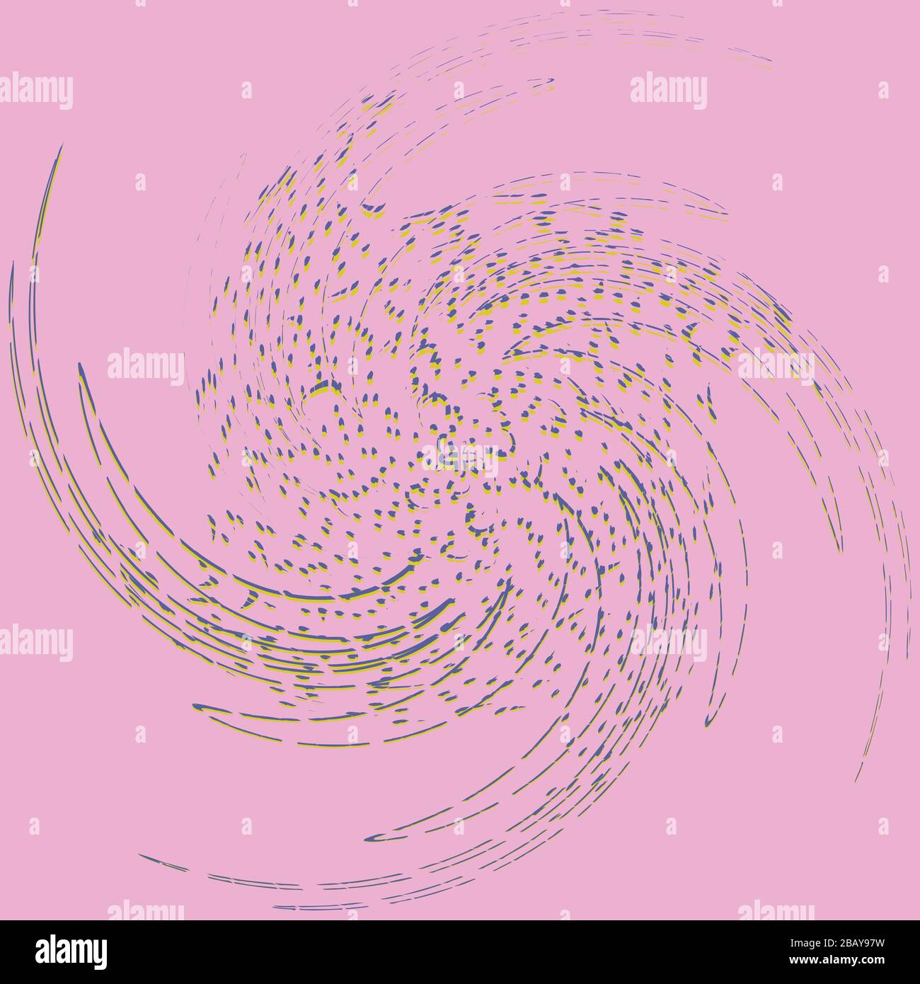 tricolor curly, coil, gyration volute shape. twine vortex rotating in ...