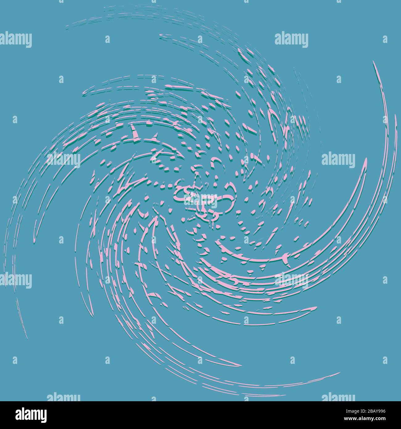 tricolor curly, coil, gyration volute shape. twine vortex rotating in ...