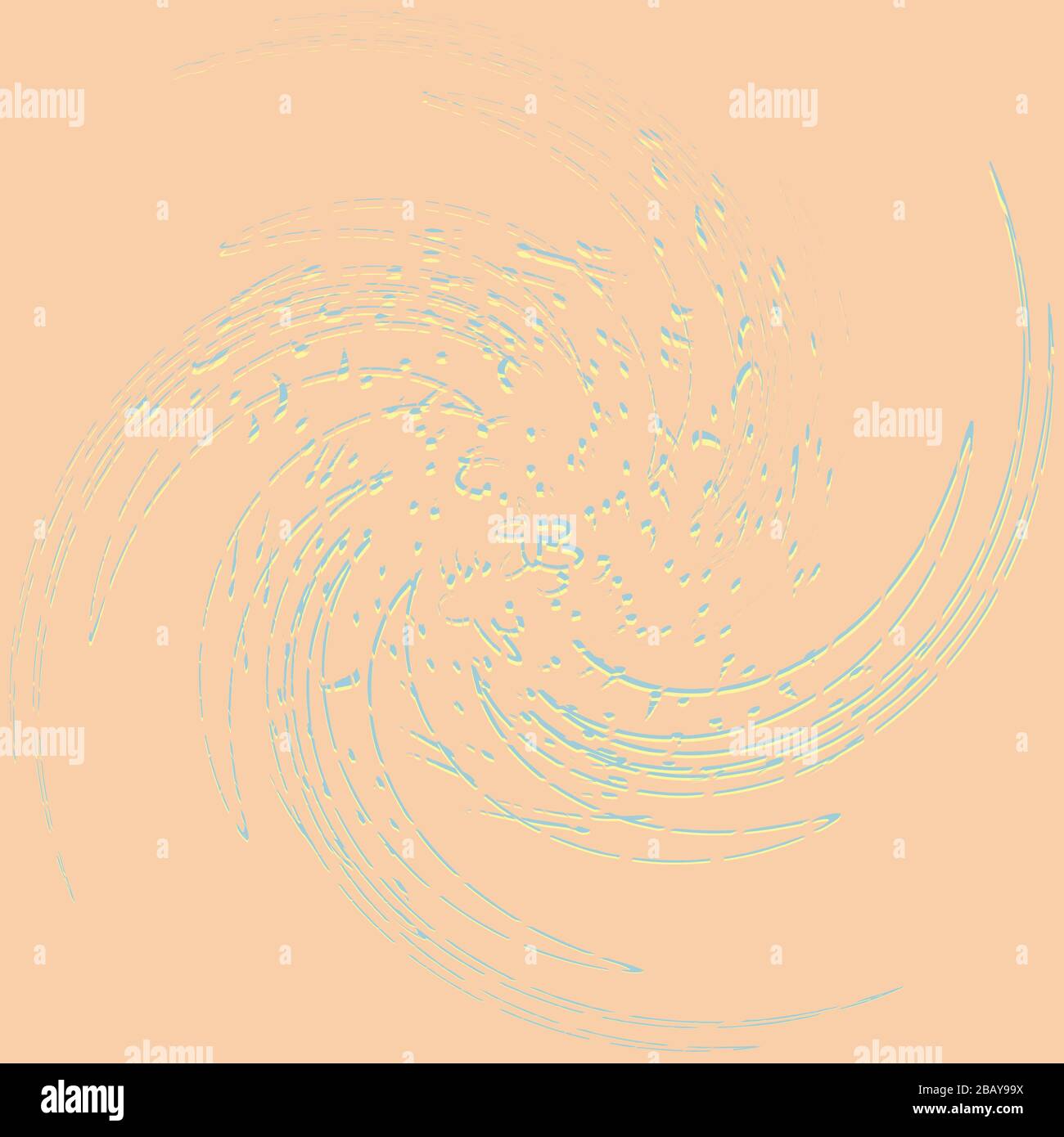 tricolor curly, coil, gyration volute shape. twine vortex rotating in ...