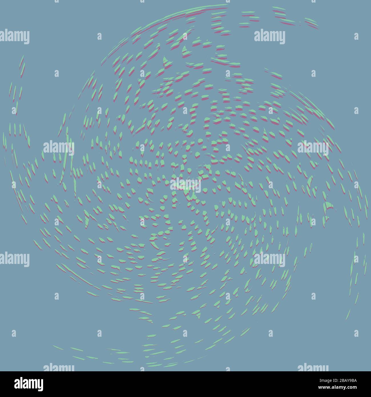 tricolor curly, coil, gyration volute shape. twine vortex rotating in ...