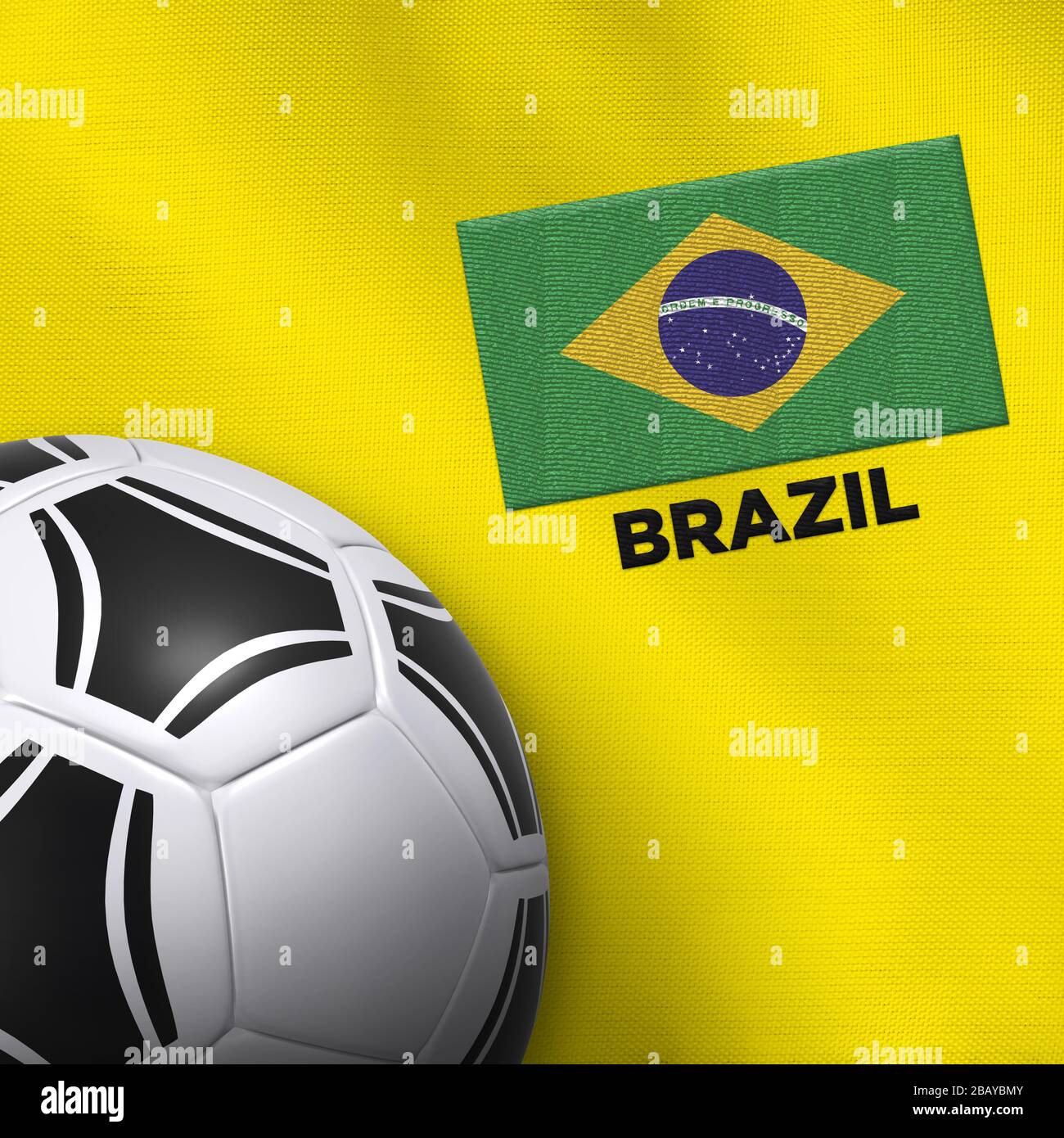 LONDON, UK - July 2023: Brazil national football team logo badge on a  soccer ball. 3D Rendering Stock Photo - Alamy