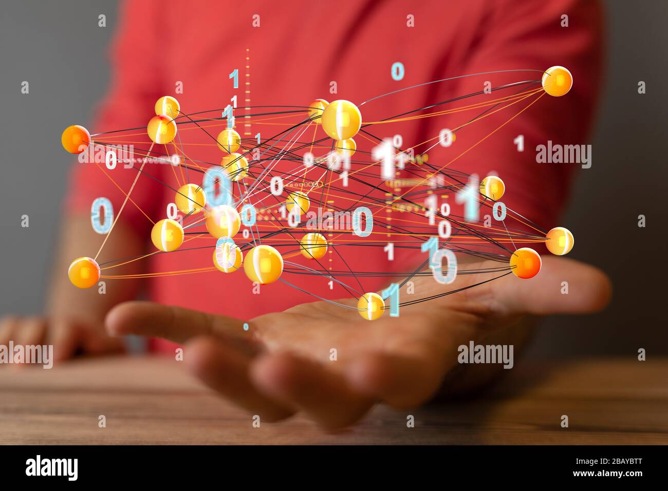A connected symbols for digital, interactive and global communication ...