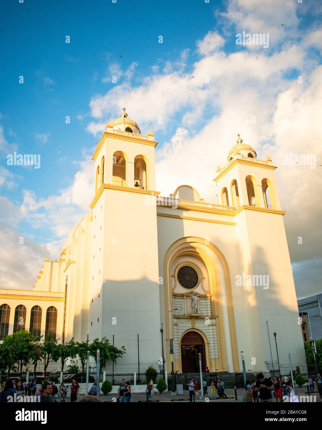 Cathedral of San Salvador in El Salvador Stock Photo