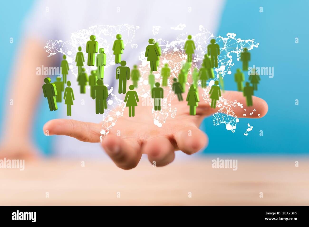 Structure of world economy, communication network. Stock Photo