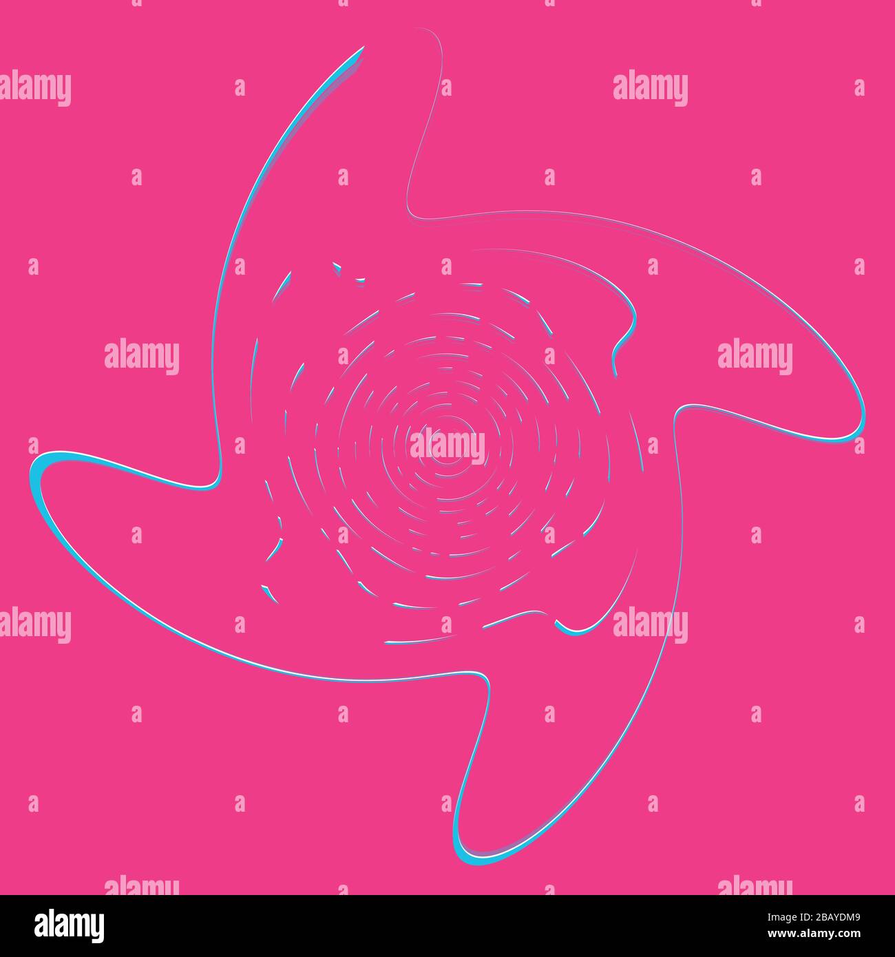 duotone curly, coil, gyration volute shape. twine vortex rotating in concentric, radial, radiating and circular, circling fashion Stock Vector