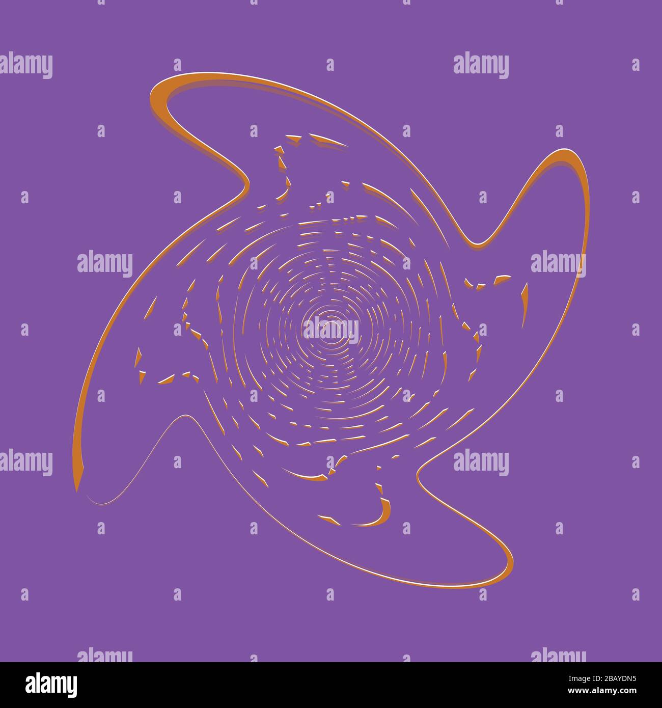duotone curly, coil, gyration volute shape. twine vortex rotating in ...