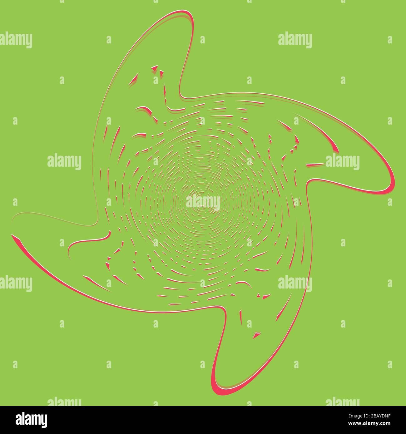 duotone curly, coil, gyration volute shape. twine vortex rotating in concentric, radial, radiating and circular, circling fashion Stock Vector