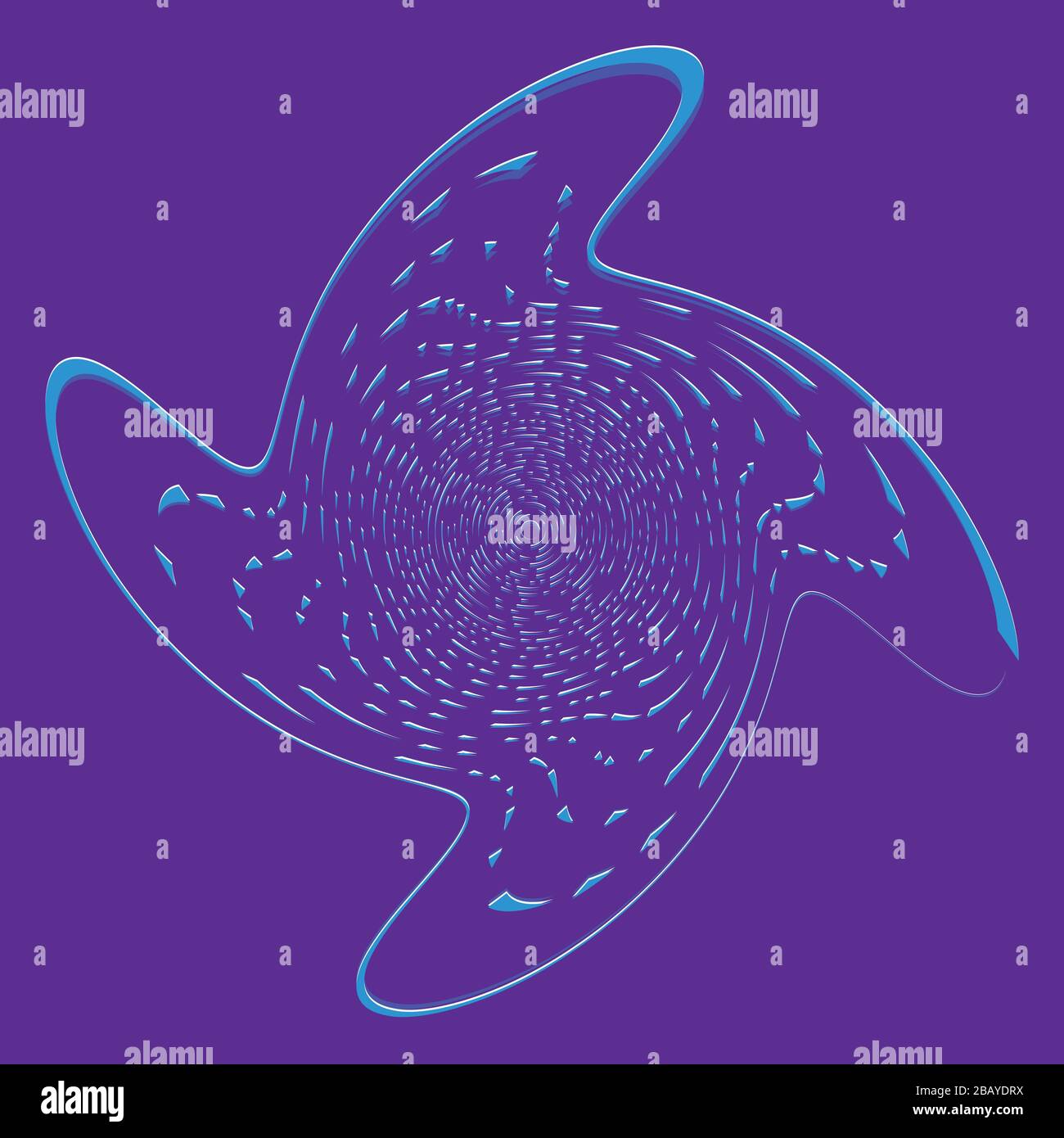 duotone curly, coil, gyration volute shape. twine vortex rotating in ...
