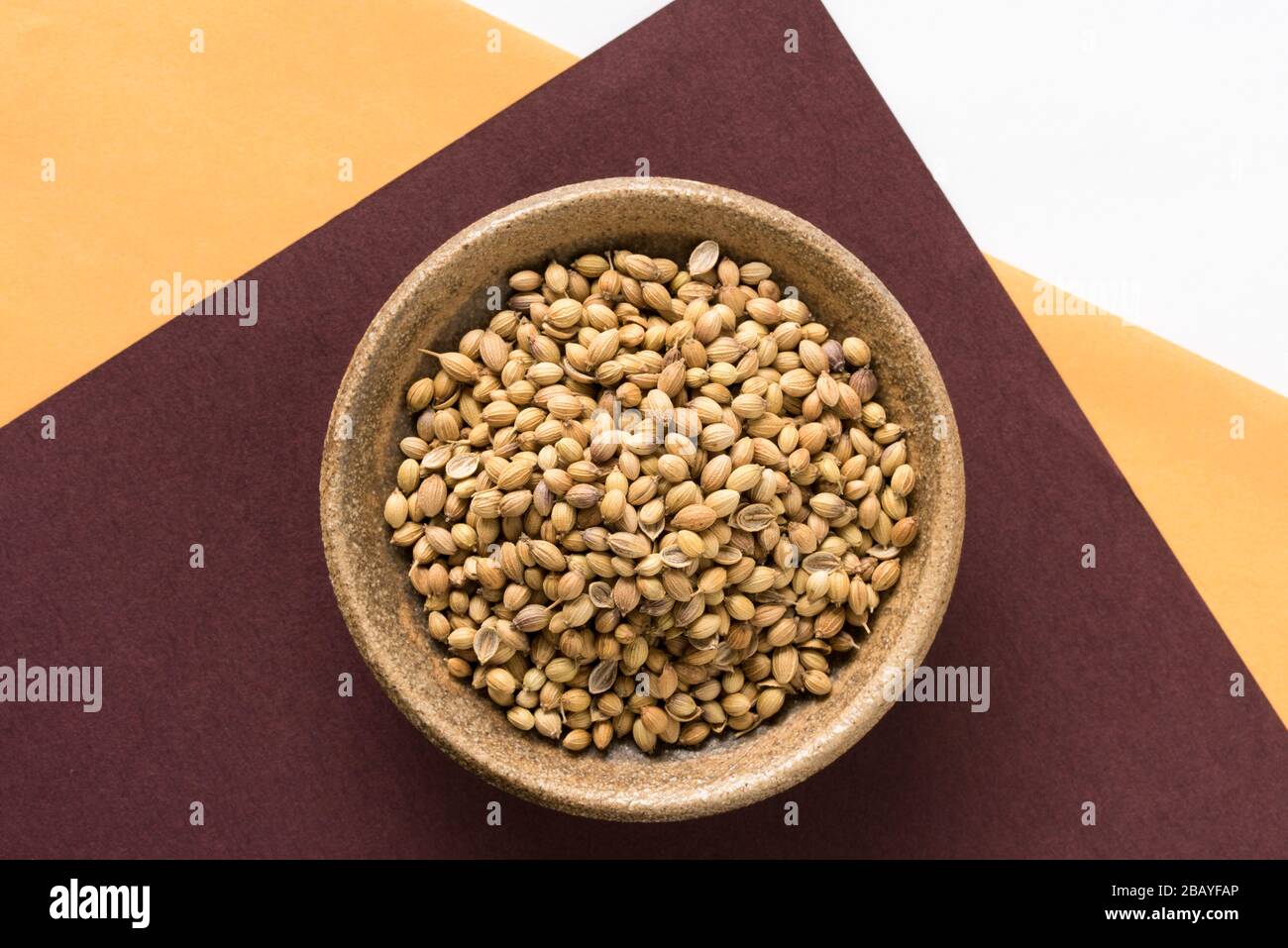 Coriander Seeds in a Bowl Stock Photo