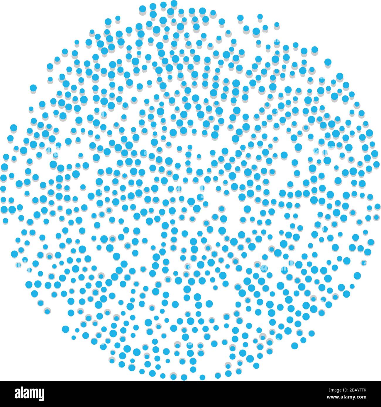 Random dots, circles abstract. Speckles, dotted radial, radiating ...