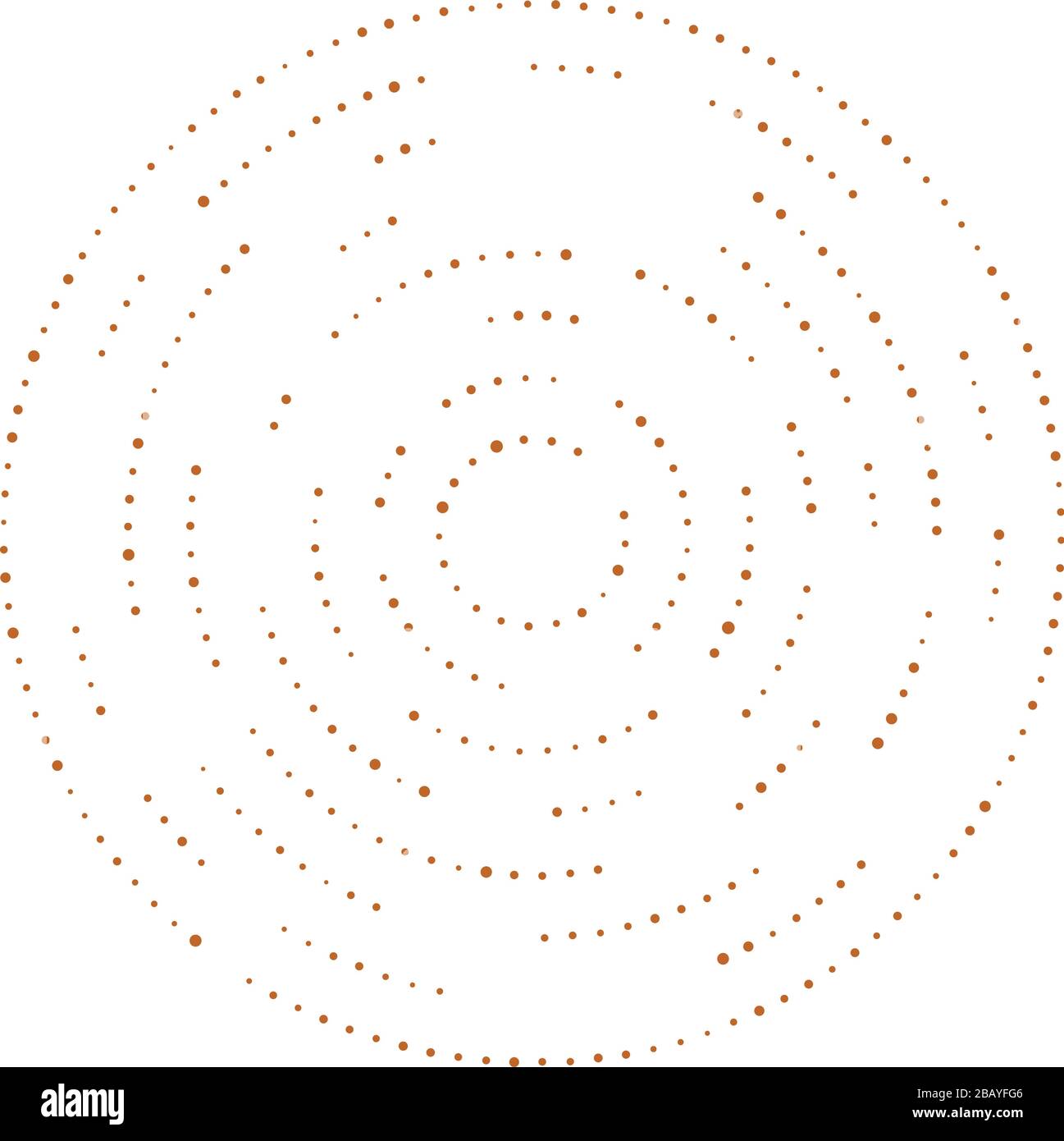 Random dots, circles abstract. Speckles, dotted radial, radiating ...