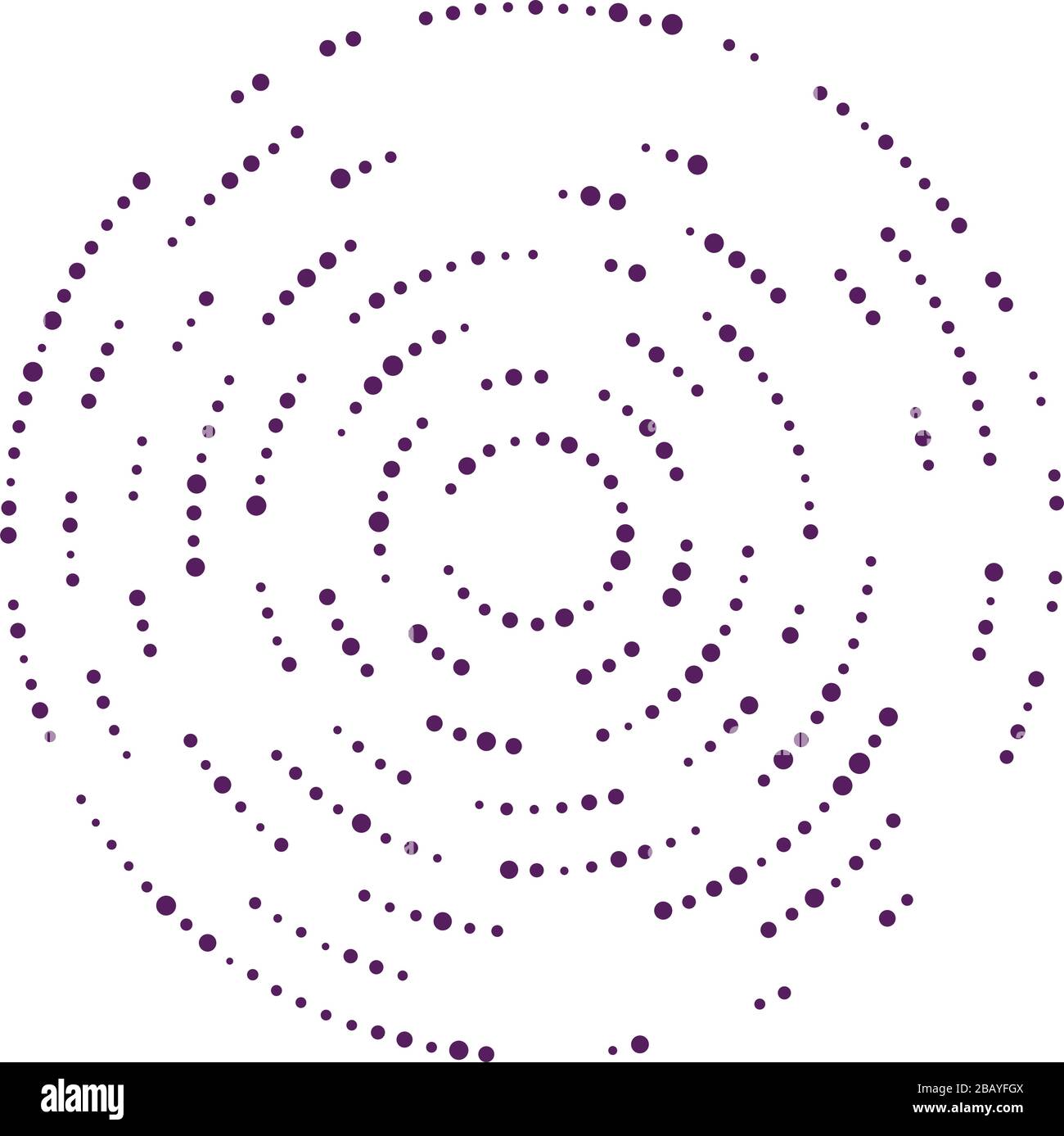 Random dots, circles abstract. Speckles, dotted radial, radiating ...