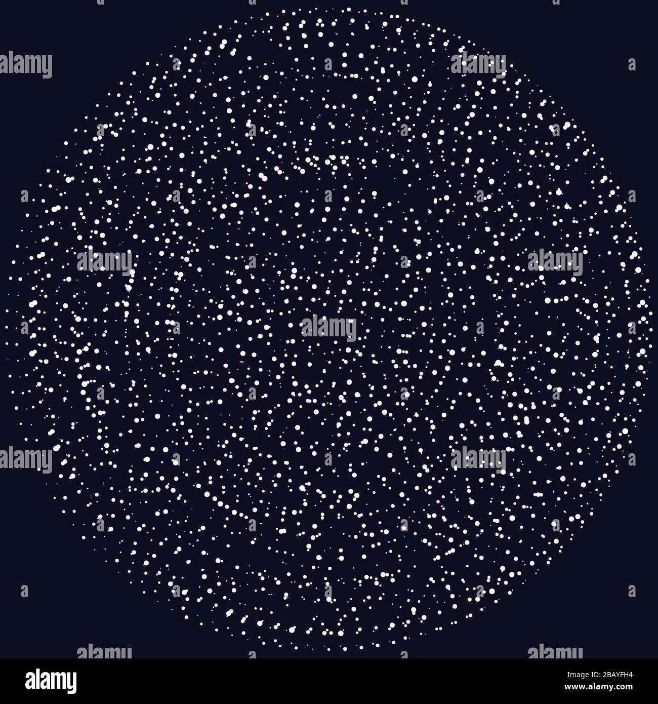 Random dots, circles abstract. Speckles, dotted radial, radiating ...