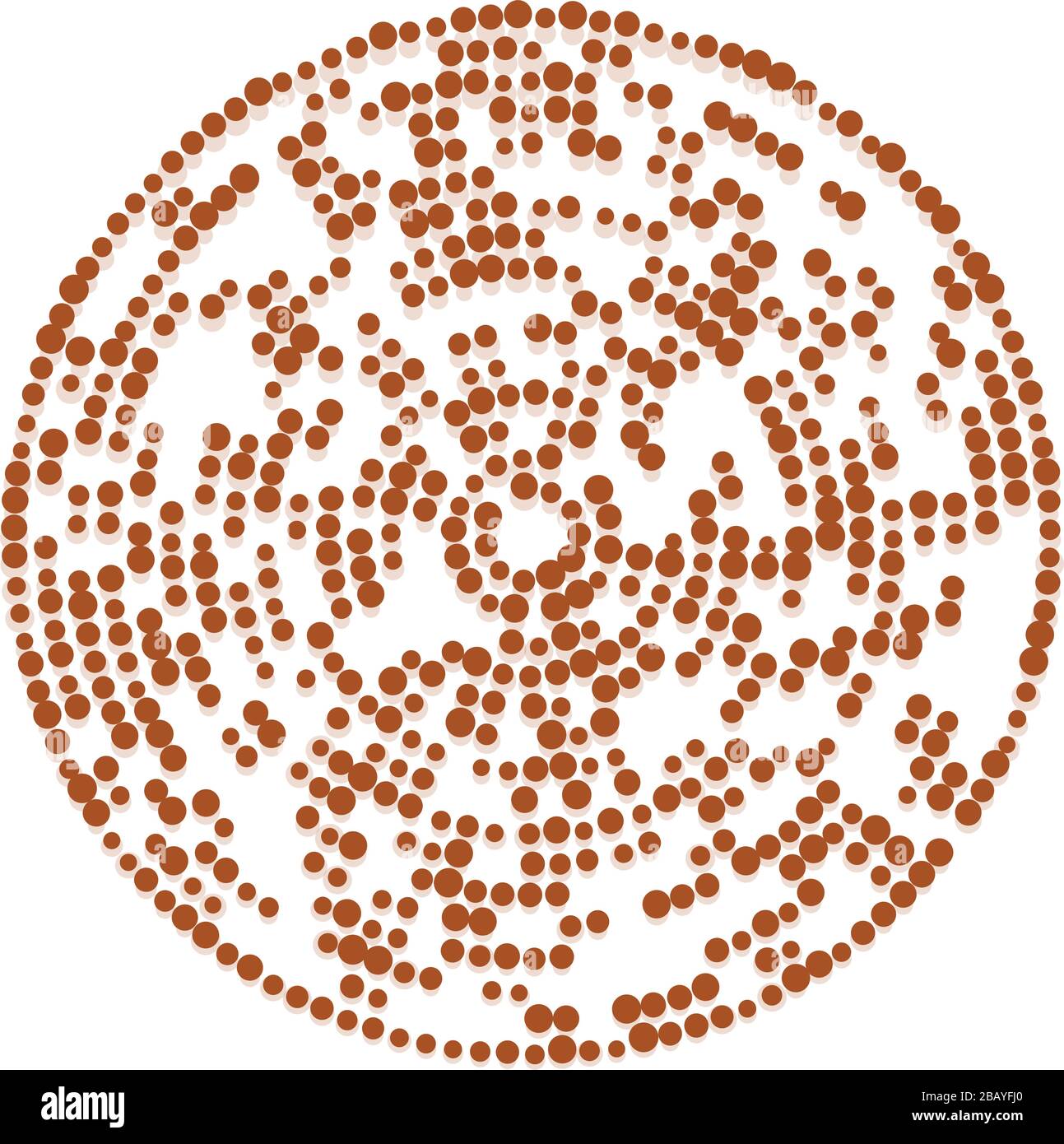 Random dots, circles abstract. Speckles, dotted radial, radiating ...
