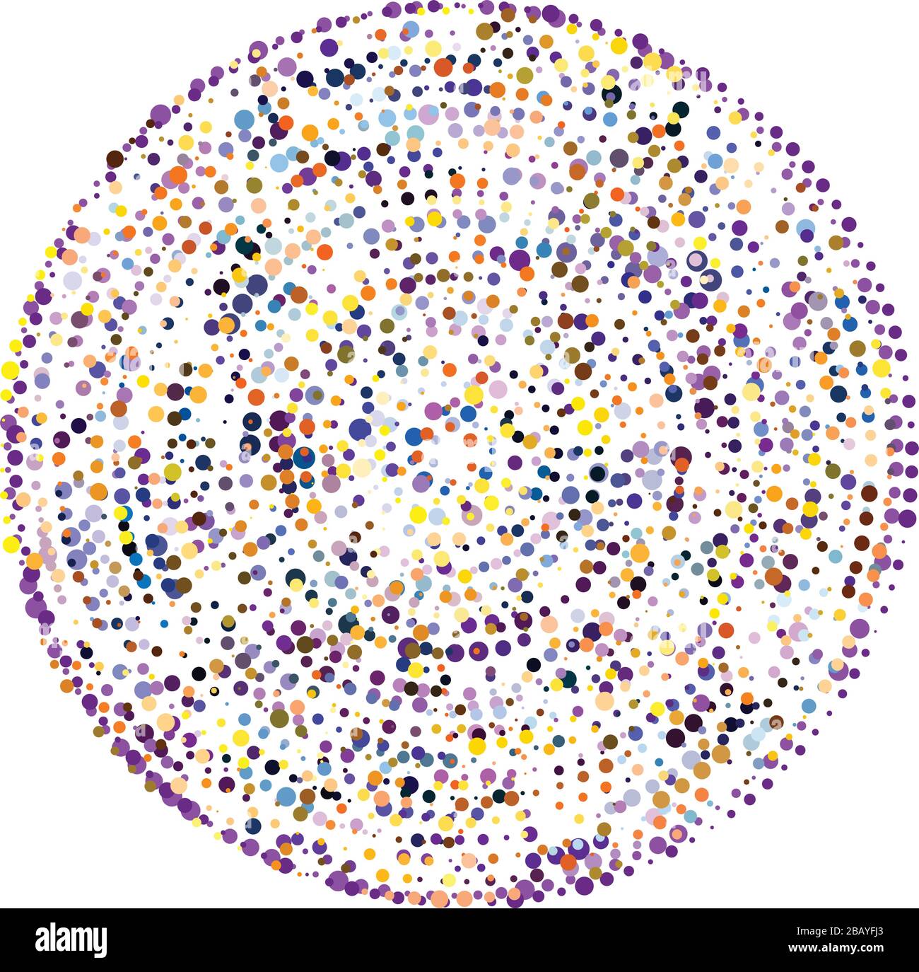 Random dots, circles abstract. Speckles, dotted radial, radiating ...