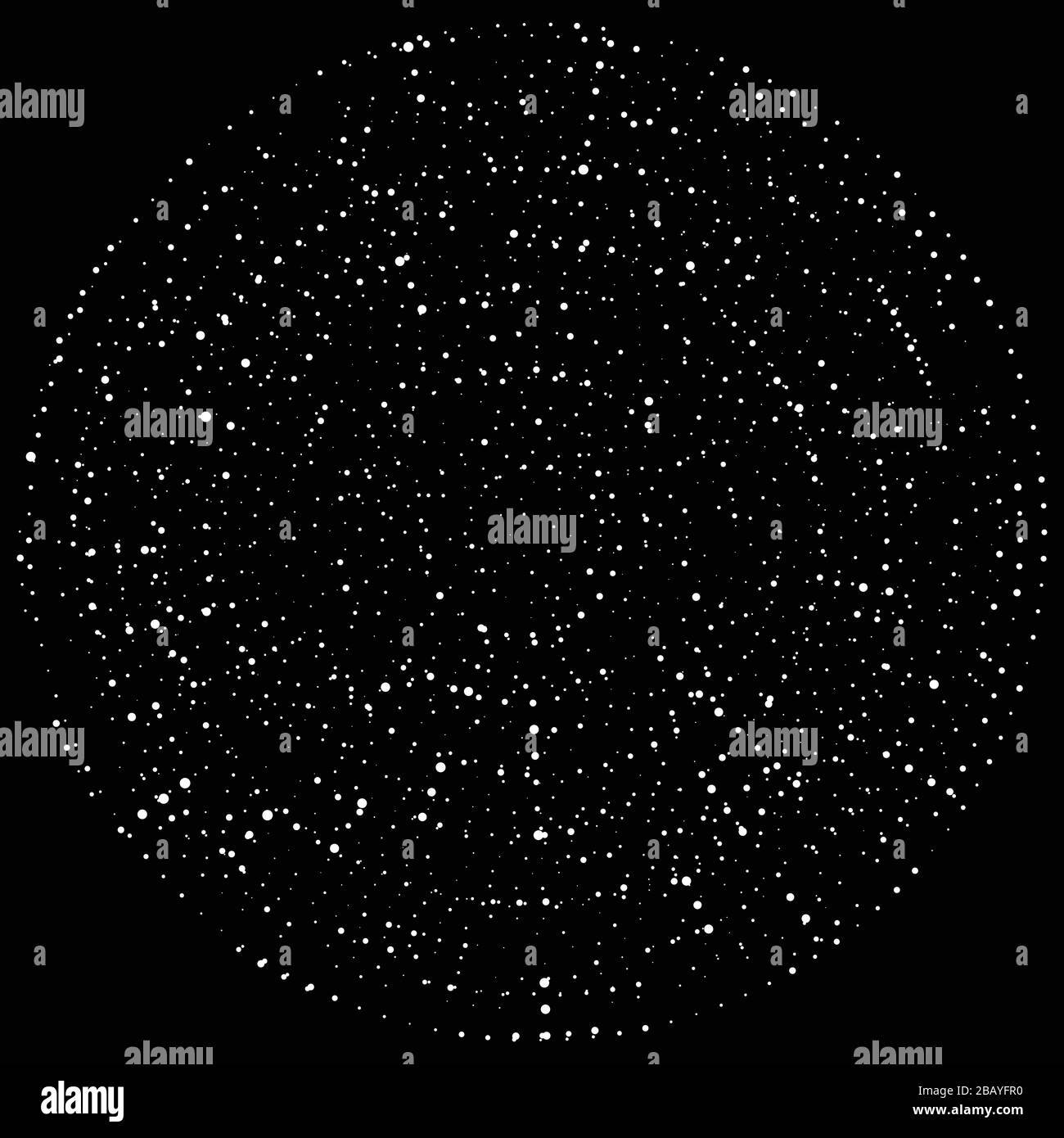 Random dots, circles abstract. Speckles, dotted radial, radiating ...