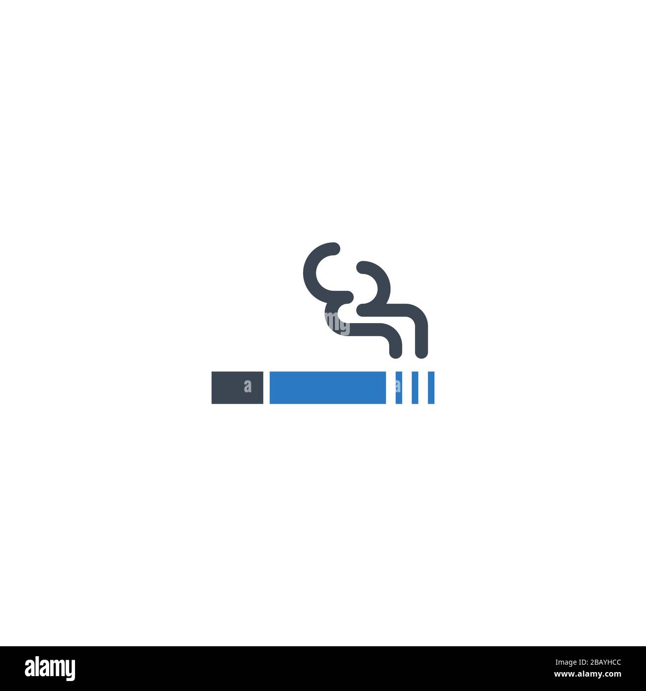 Cigarette related vector glyph icon. Stock Vector