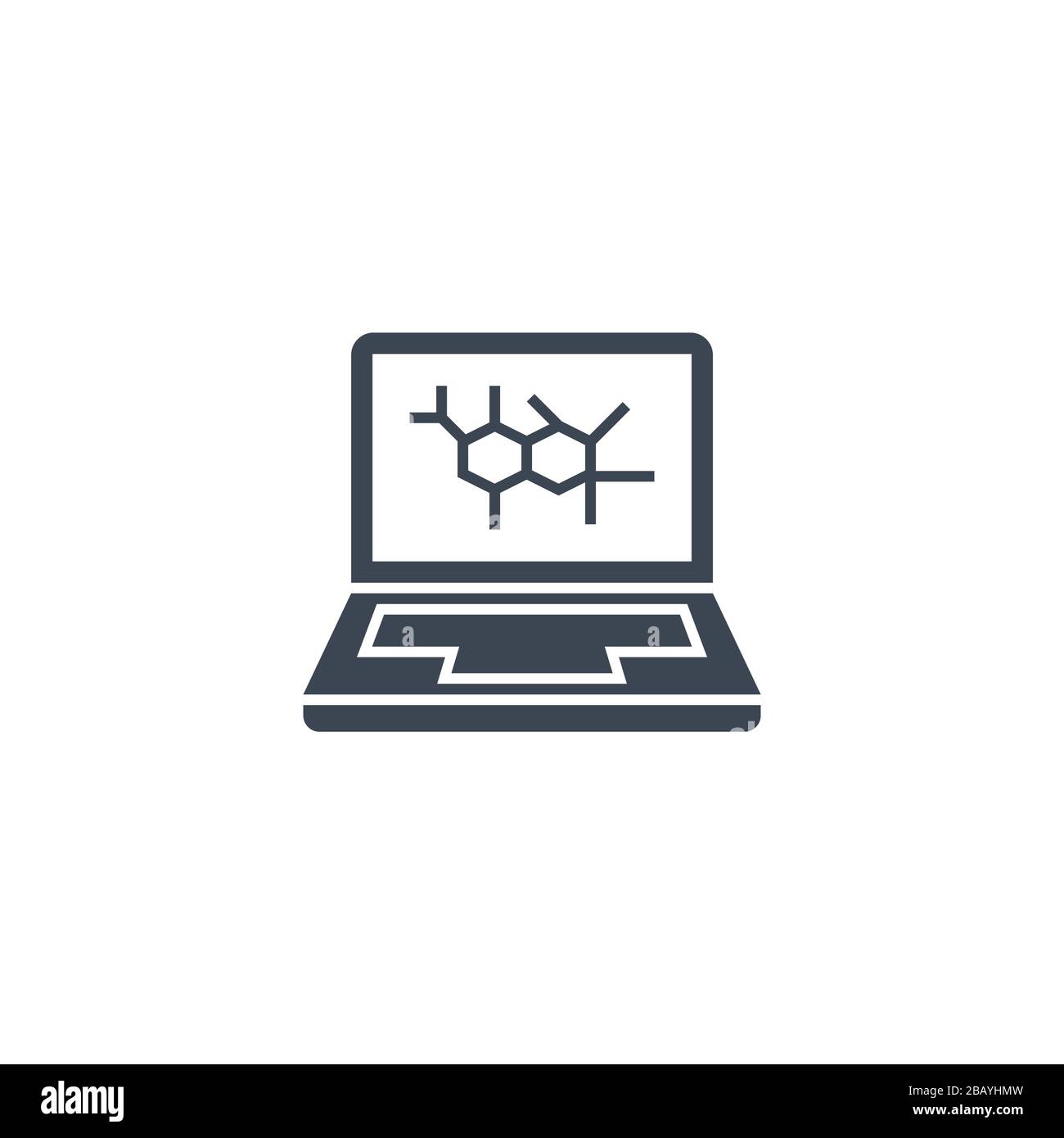 Computer Diagnostic related vector glyph icon. Stock Vector