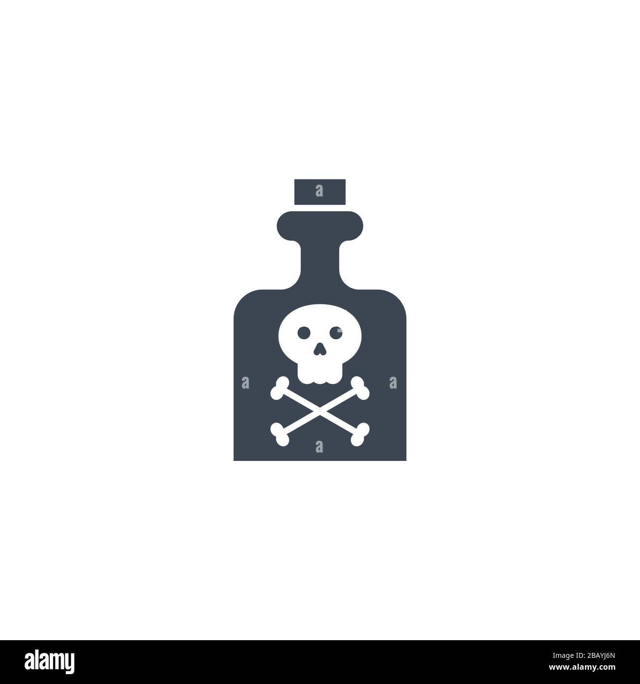 Poison related vector glyph icon. Stock Vector