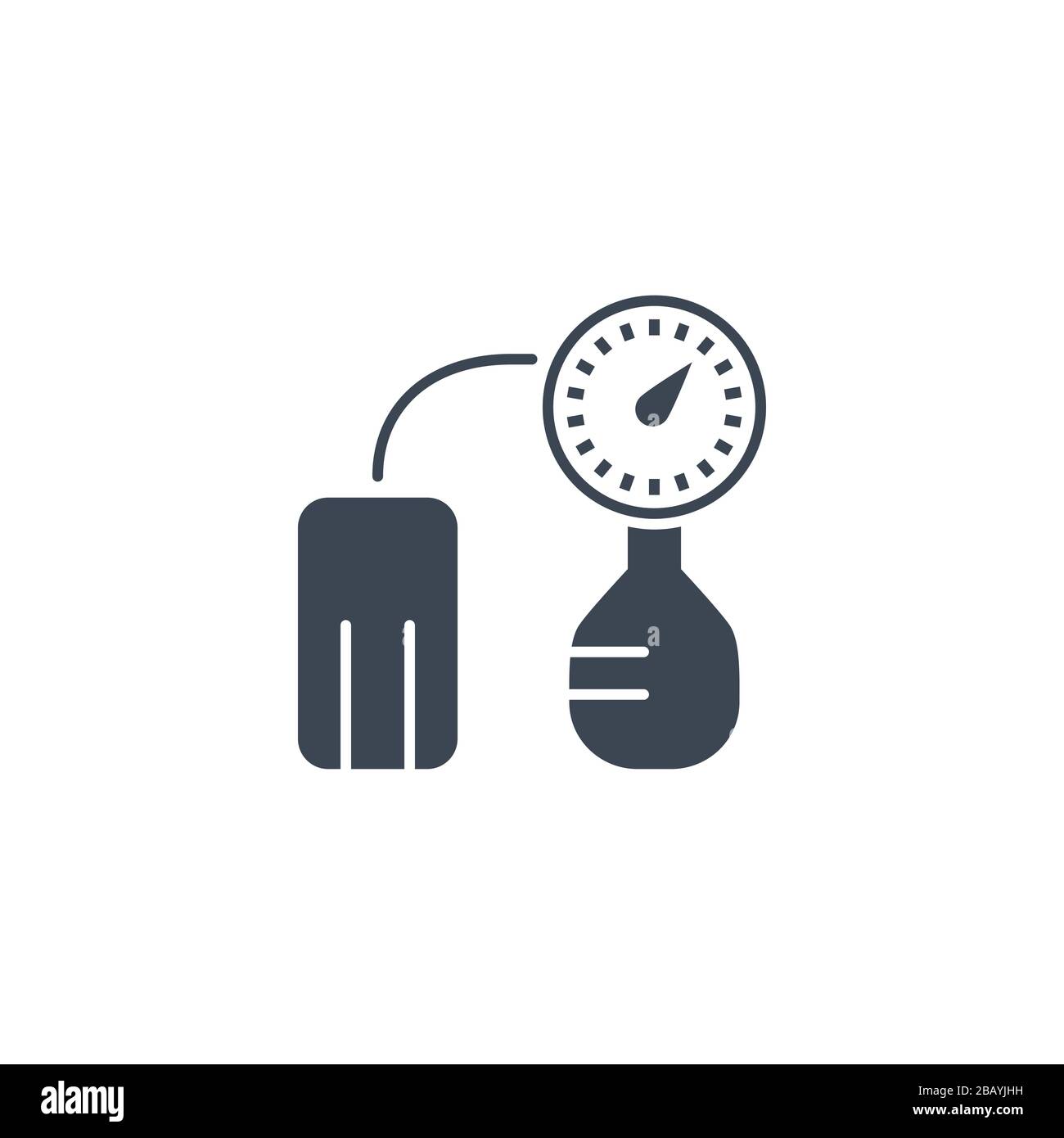 Tonometer related vector glyph icon. Stock Vector
