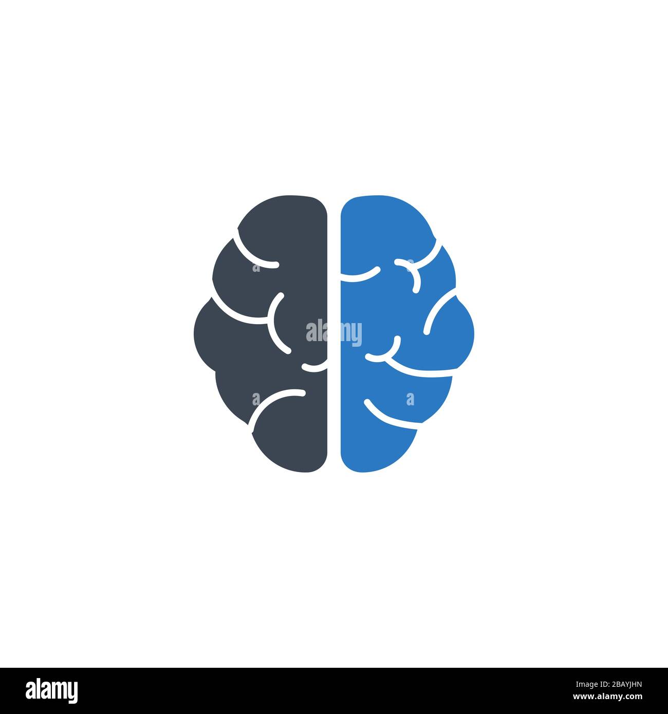 Brain related vector glyph icon. Stock Vector