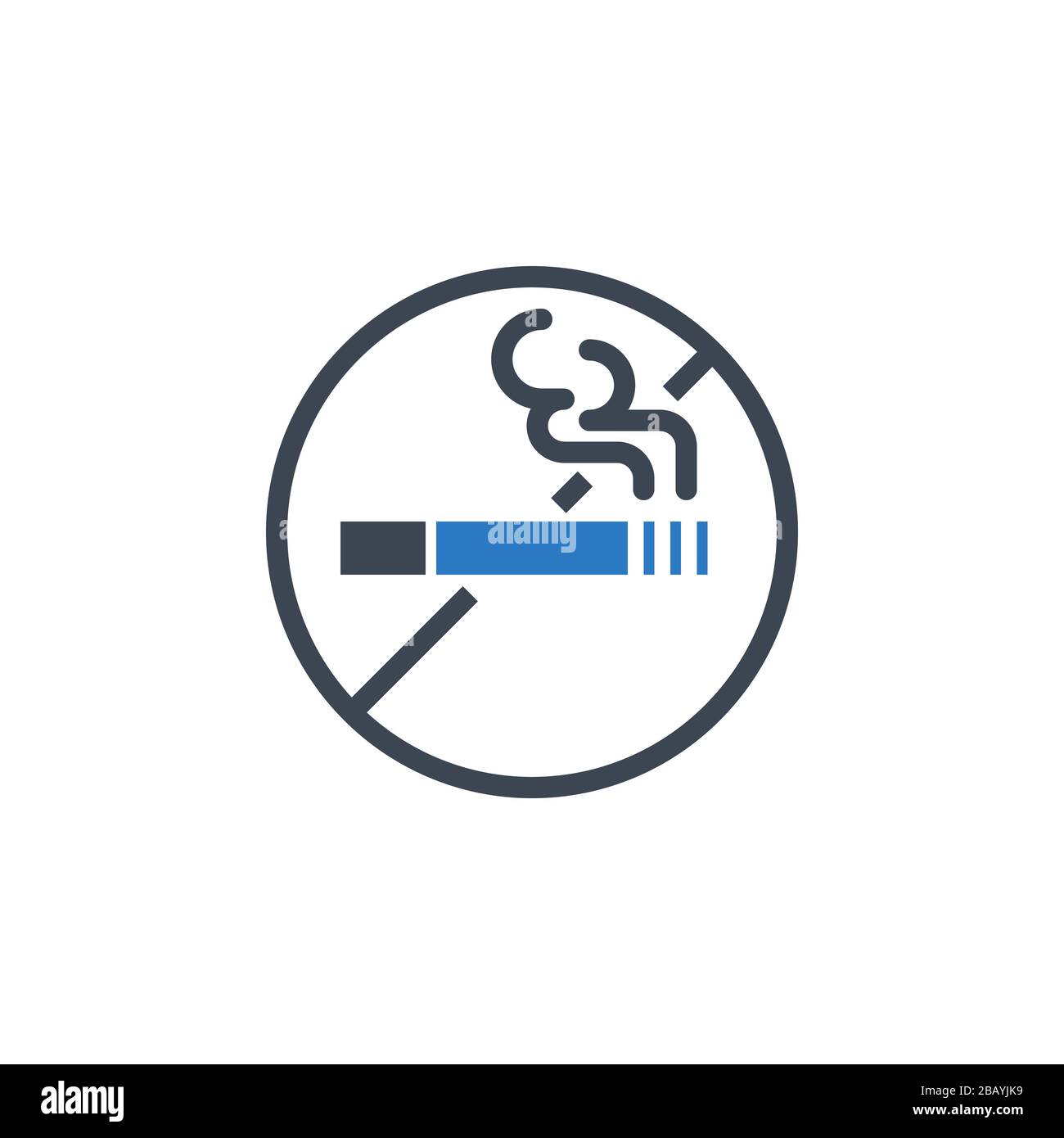 No Smoking related vector glyph icon. Stock Vector