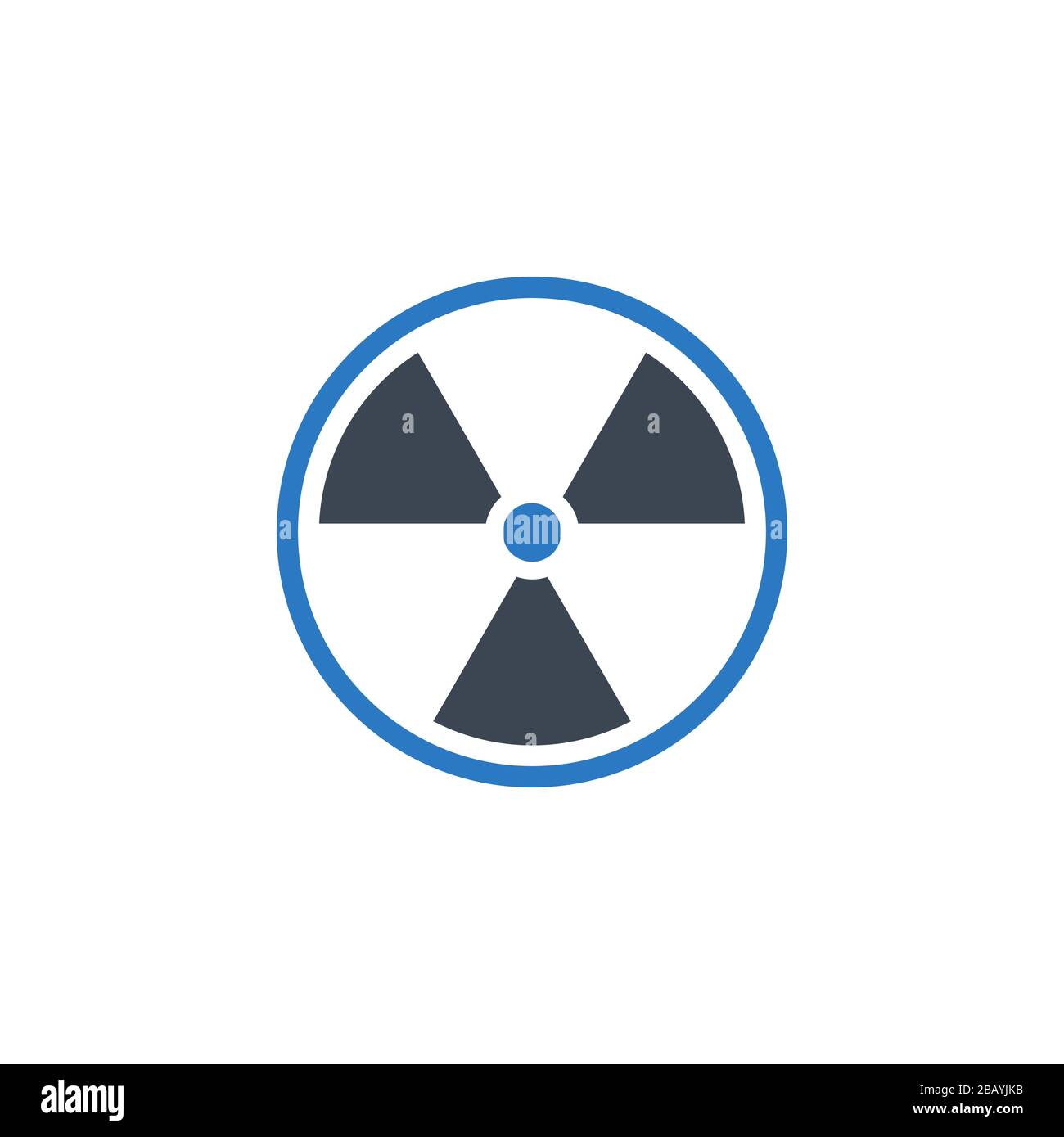 Radioactive related vector glyph icon. Stock Vector