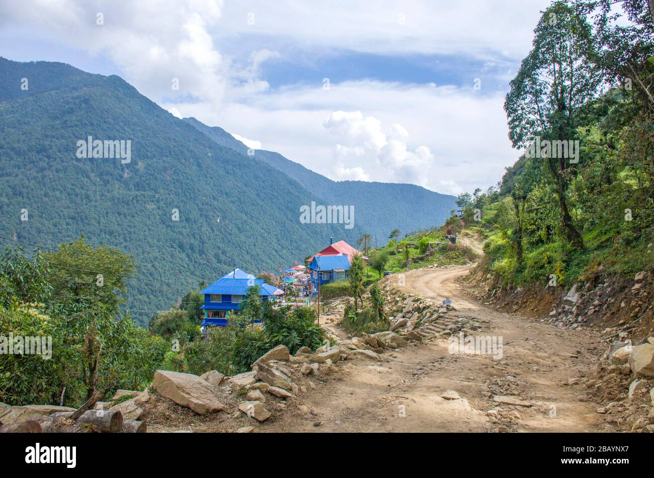 Landscape in the himalayas hi-res stock photography and images - Alamy