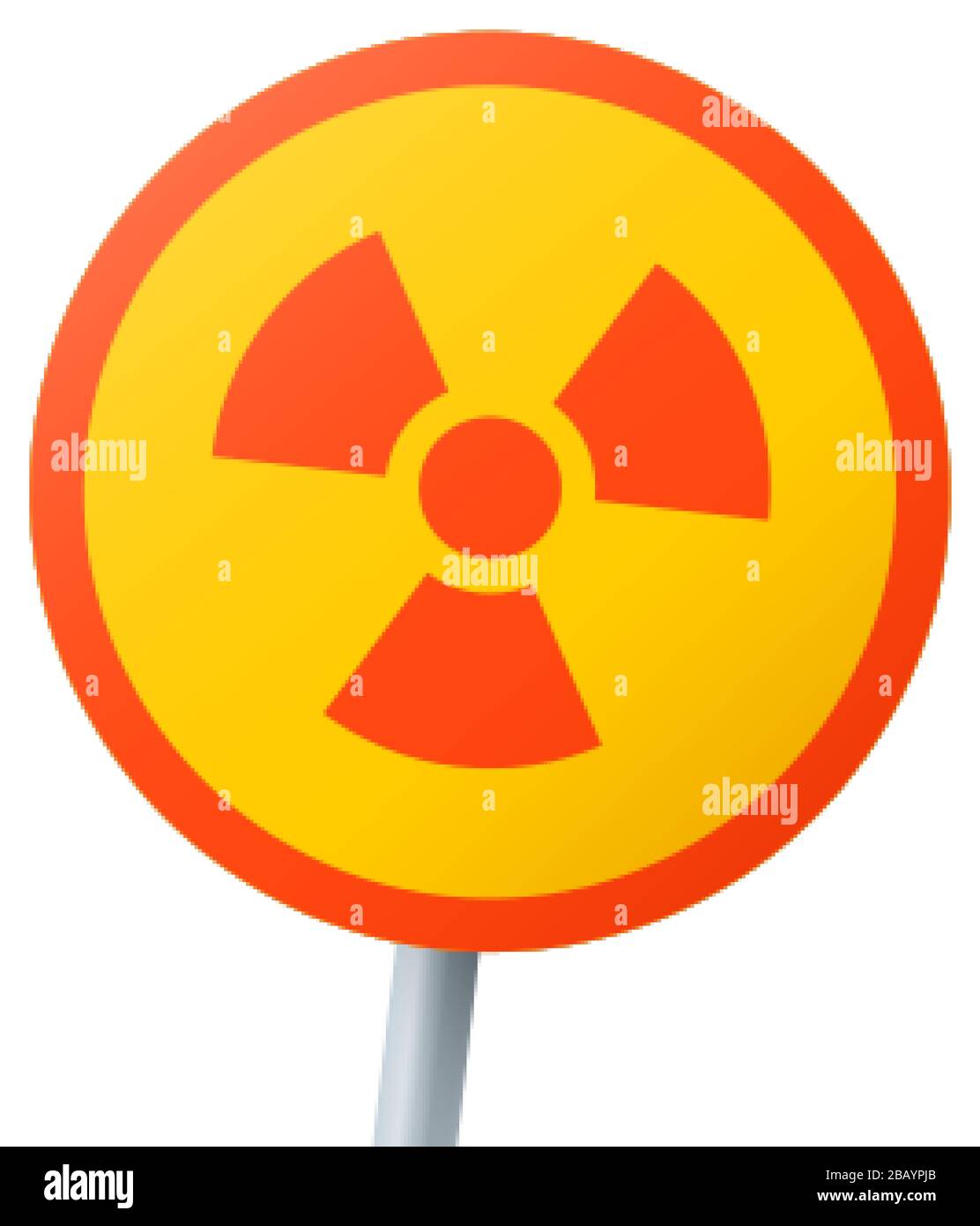 Ionizing radiation symbol. Circular sign of a radioactive waste and
