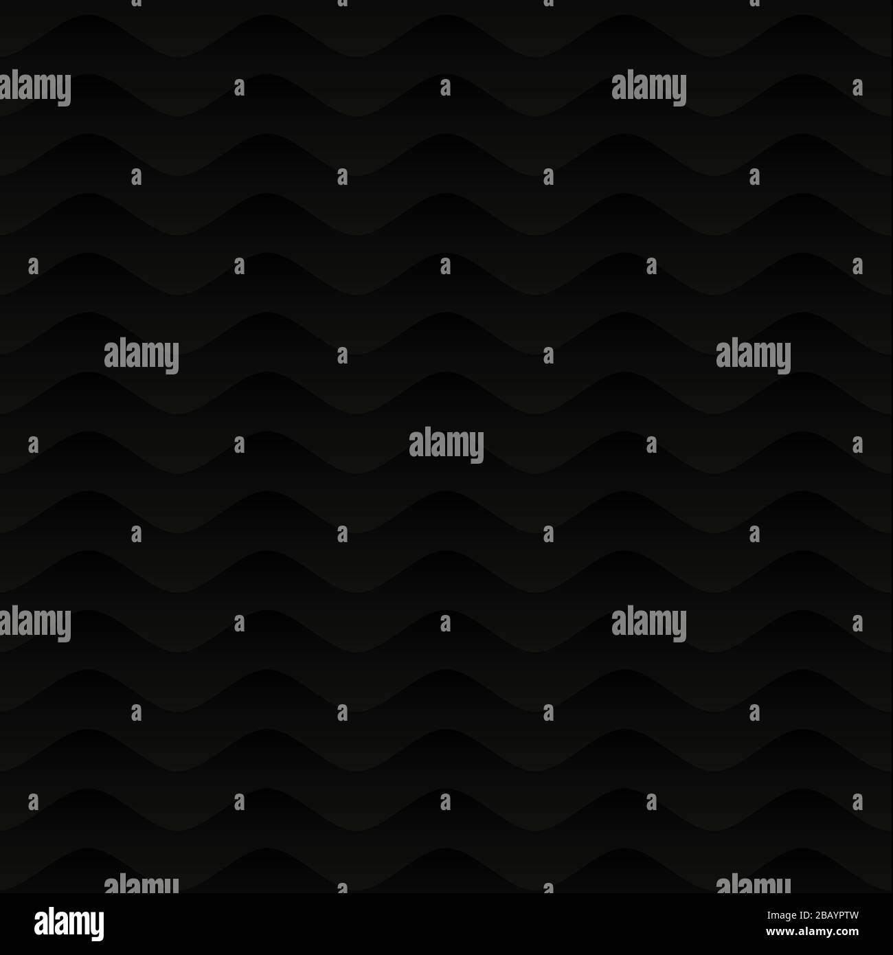 Black waves seamless pattern. Repeating dark wave lines background ...