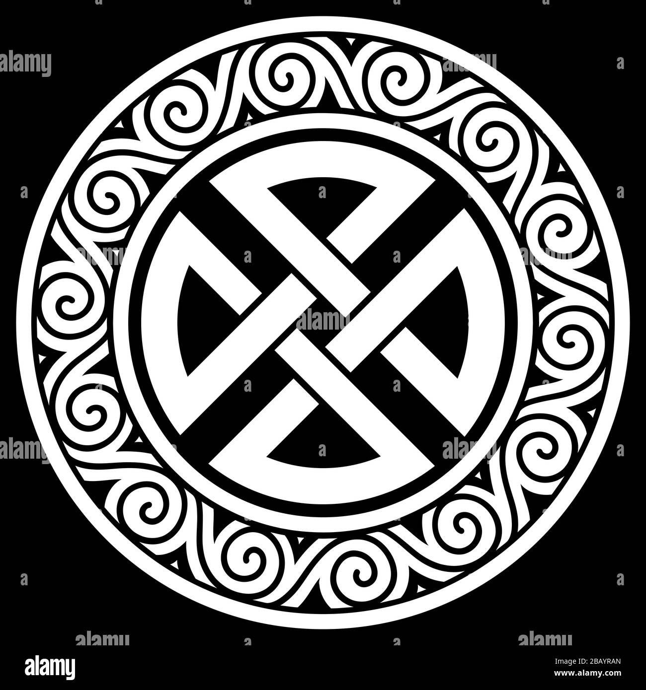 Ancient round Celtic, Scandinavian Design. Celtic knot, mandala Stock Vector