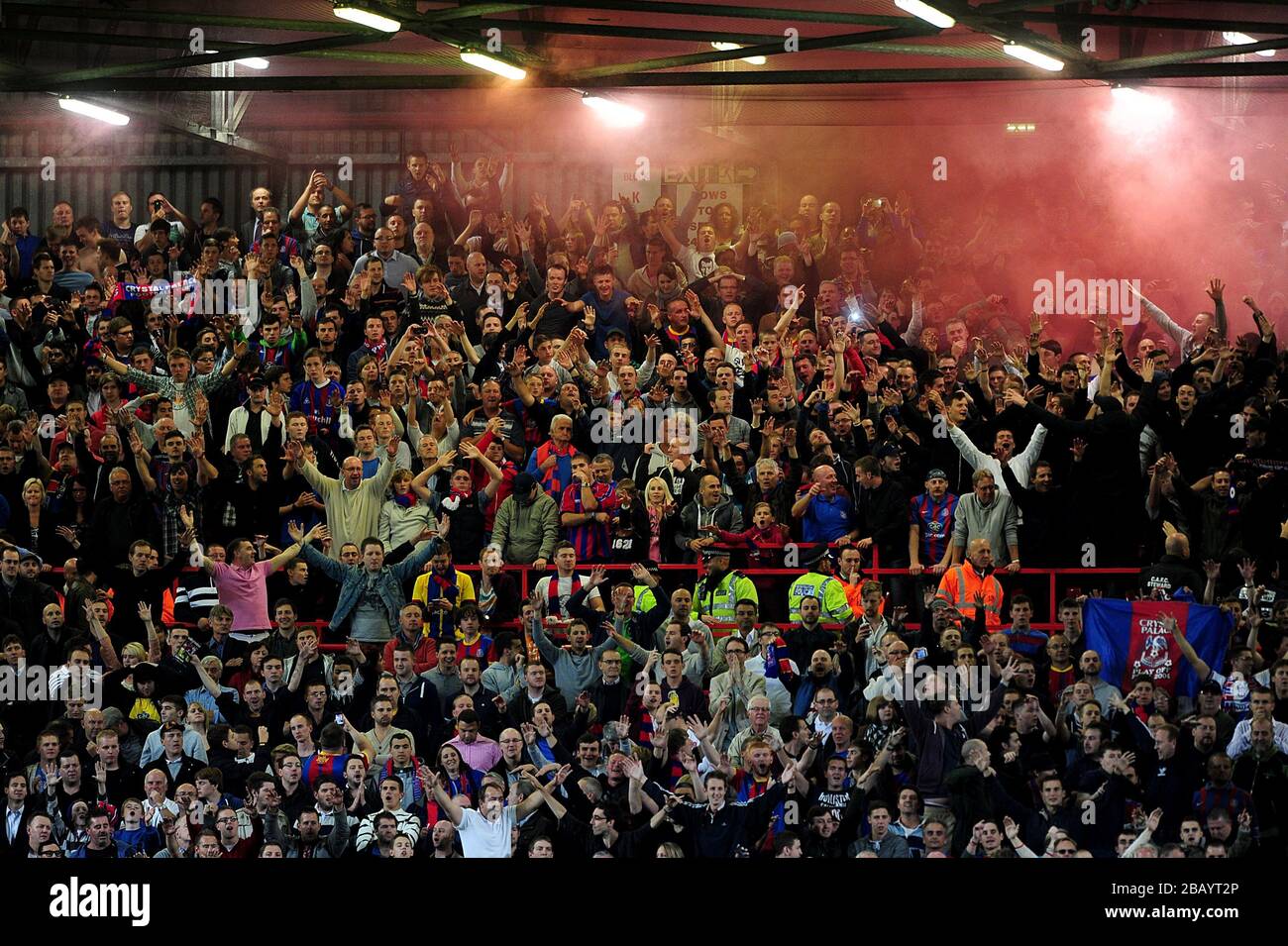 Crystal Palace fans show their support in the stands Stock Photo - Alamy