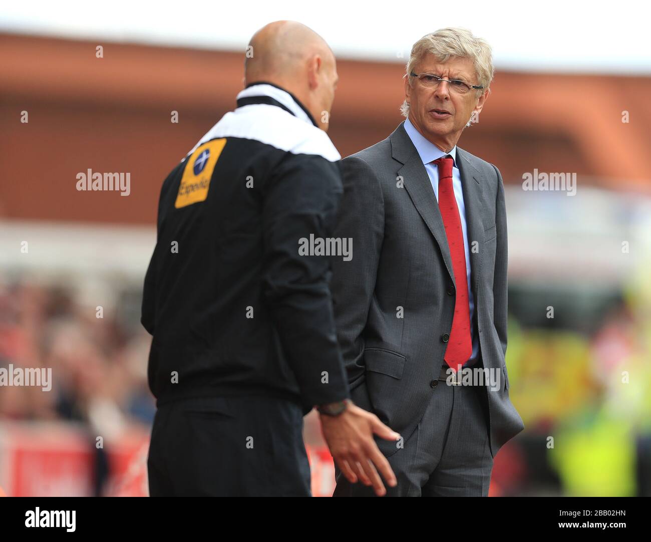 Arsenal's manager Arsene Wenger appeals to fourth official Howard Webb ...