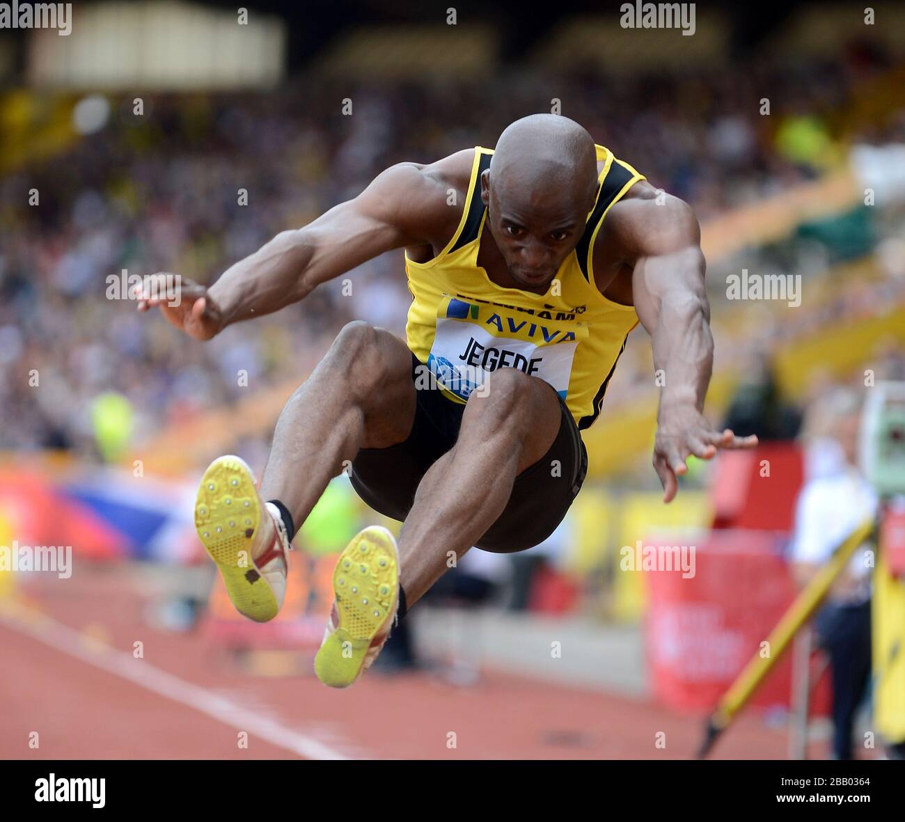 Great Britain's JJ Jegede in action during the Long Jump competition Stock Photo