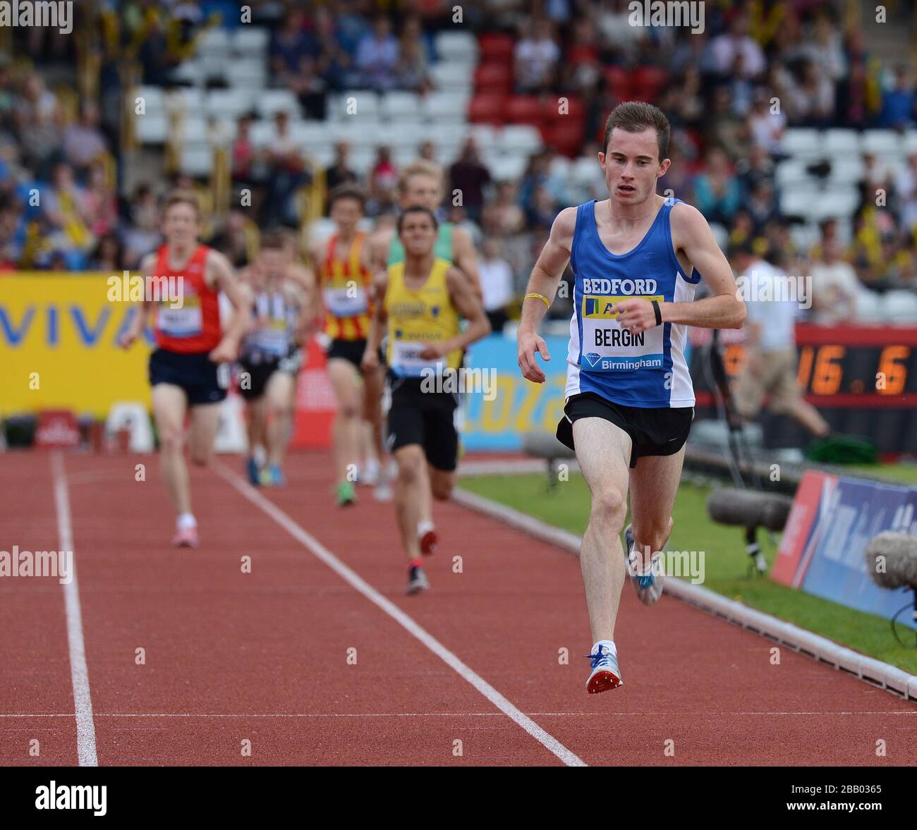Great Britain's Matt Bergin on his way to winning the Men's 3000m U20 race Stock Photo