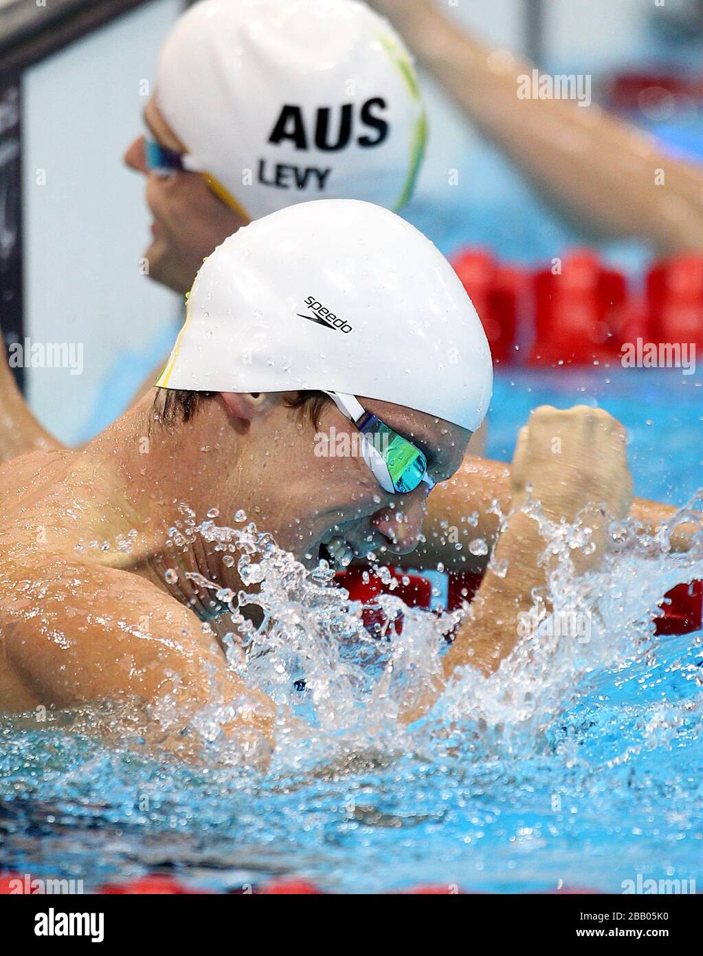 Australia's Blake Cochrane celebrates winning the Men's 100m